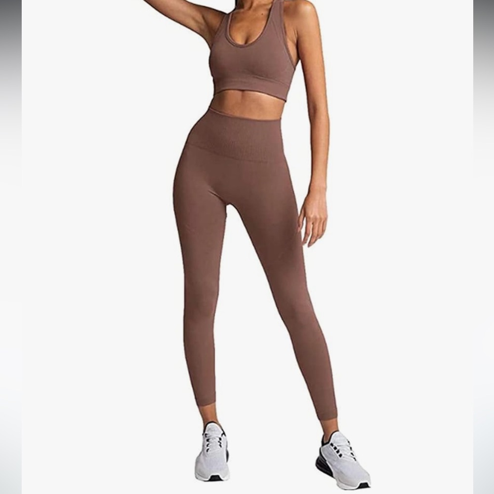 Hotexy brown/purple workout set